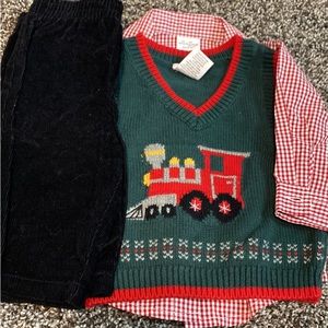 Boys Christmas outfit size 6m sold together